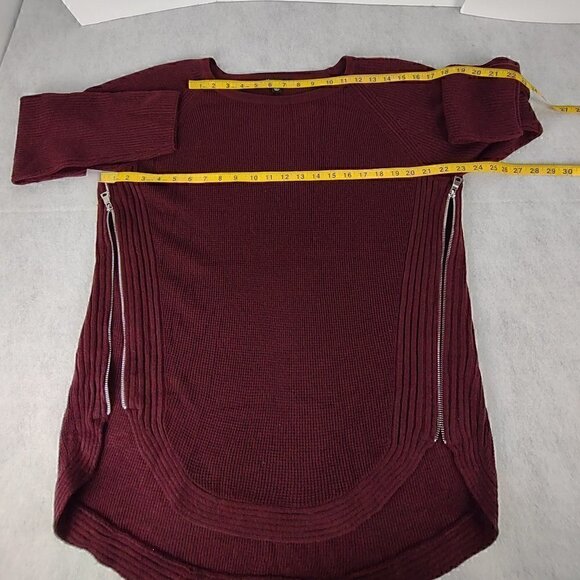 INC Womens Waffle Knit Side-Zip Pullover Purple Sweater Size XXL - Picture 7 of 11